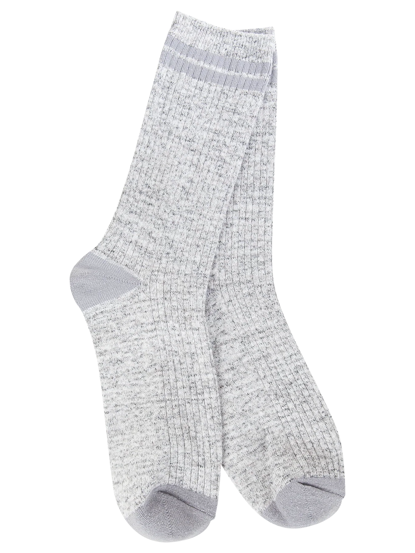 Light grey heather crew socks