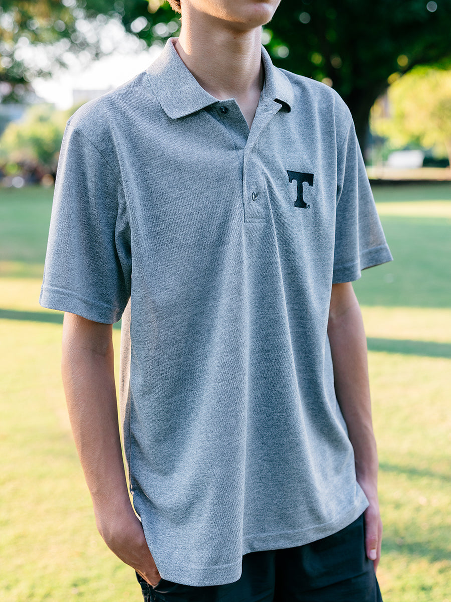 Men’s Heather Grey “Power T” Polo