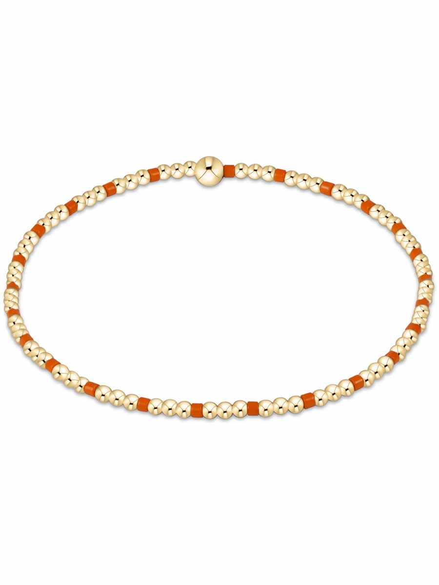 Gameday Hope Sincerity 2mm Orange Bead Bracelet
