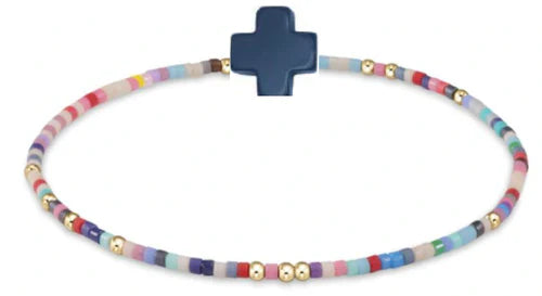 Navy Blue Beaded Bracelet for Girls