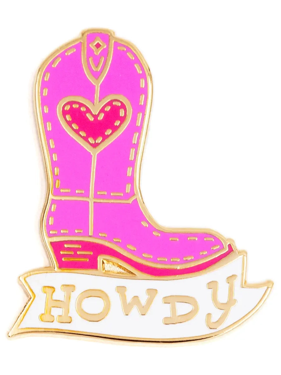 Howdy Cowgirl Boot Pin