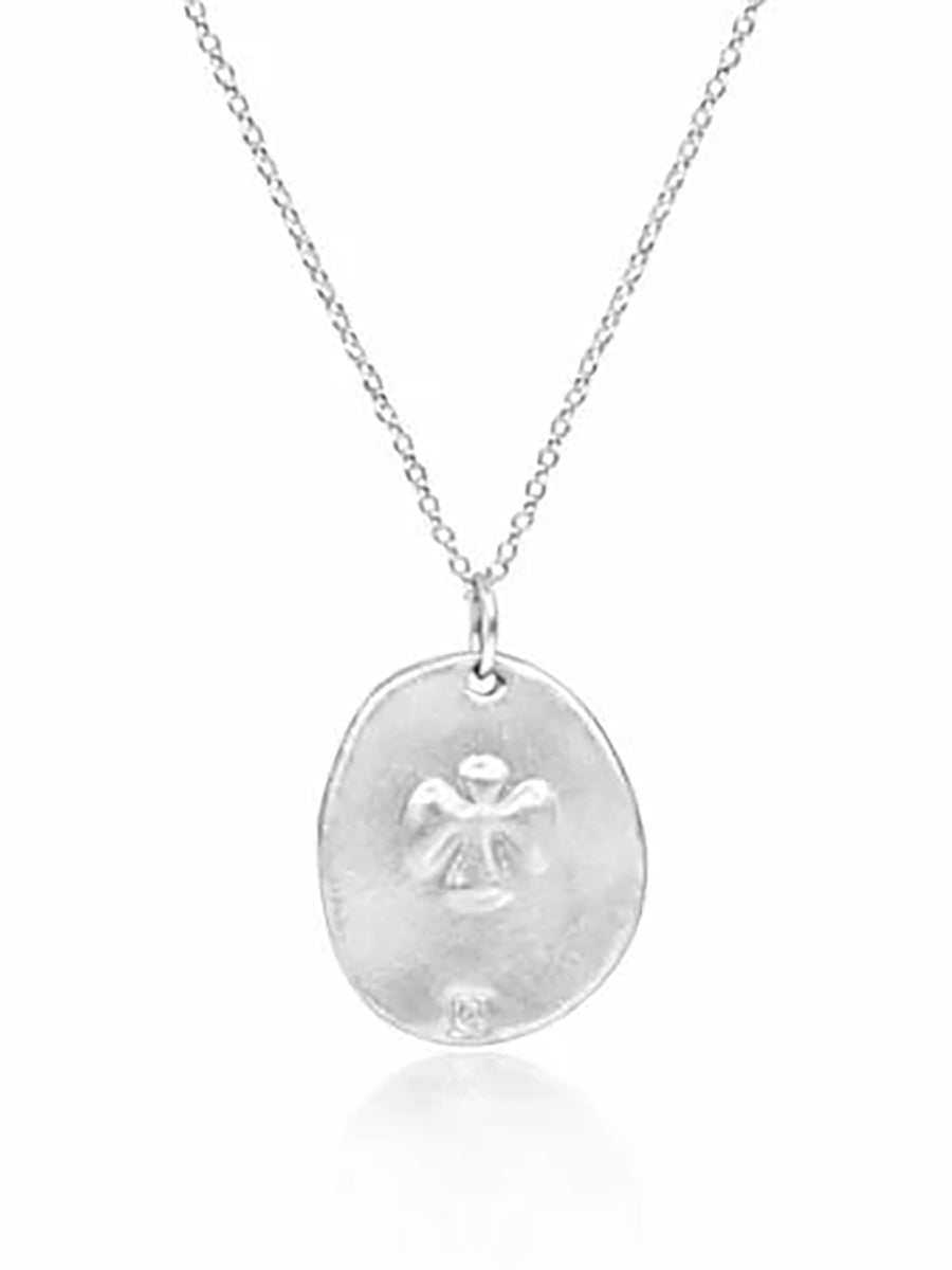 16" Inspire Sterling Disc Necklace