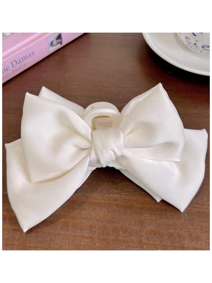 Satin Bow Hair Claw