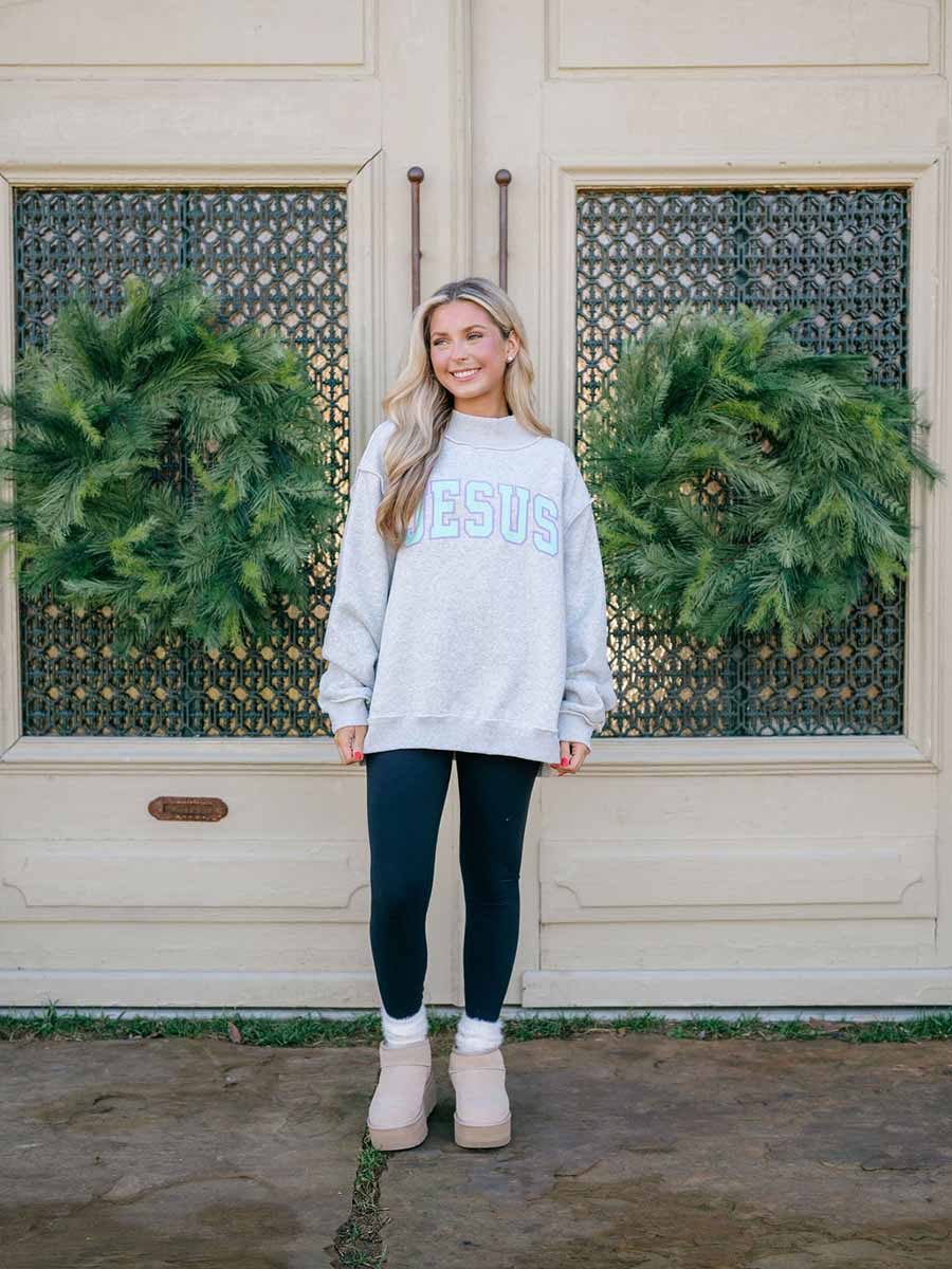 JESUS light grey sweatshirt