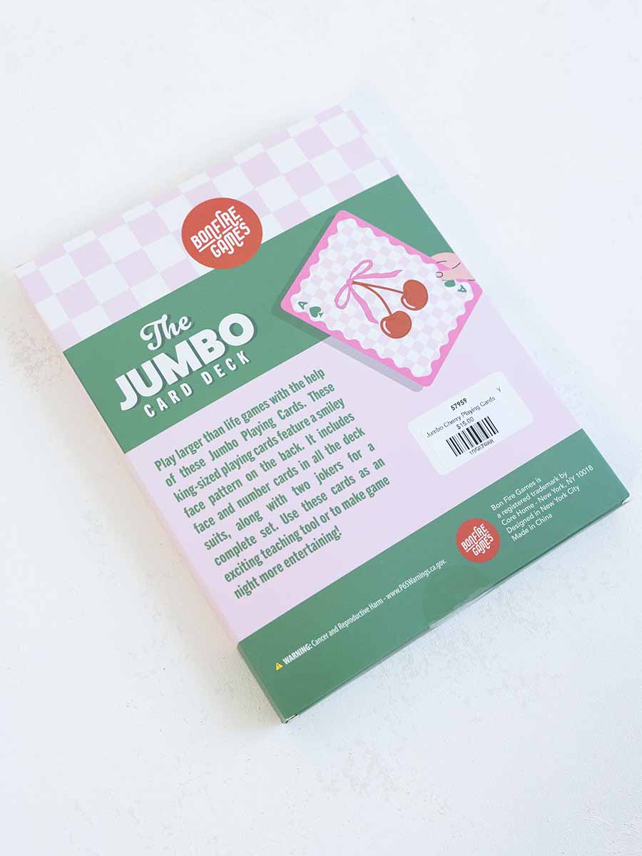 Jumbo Cherry Playing Cards