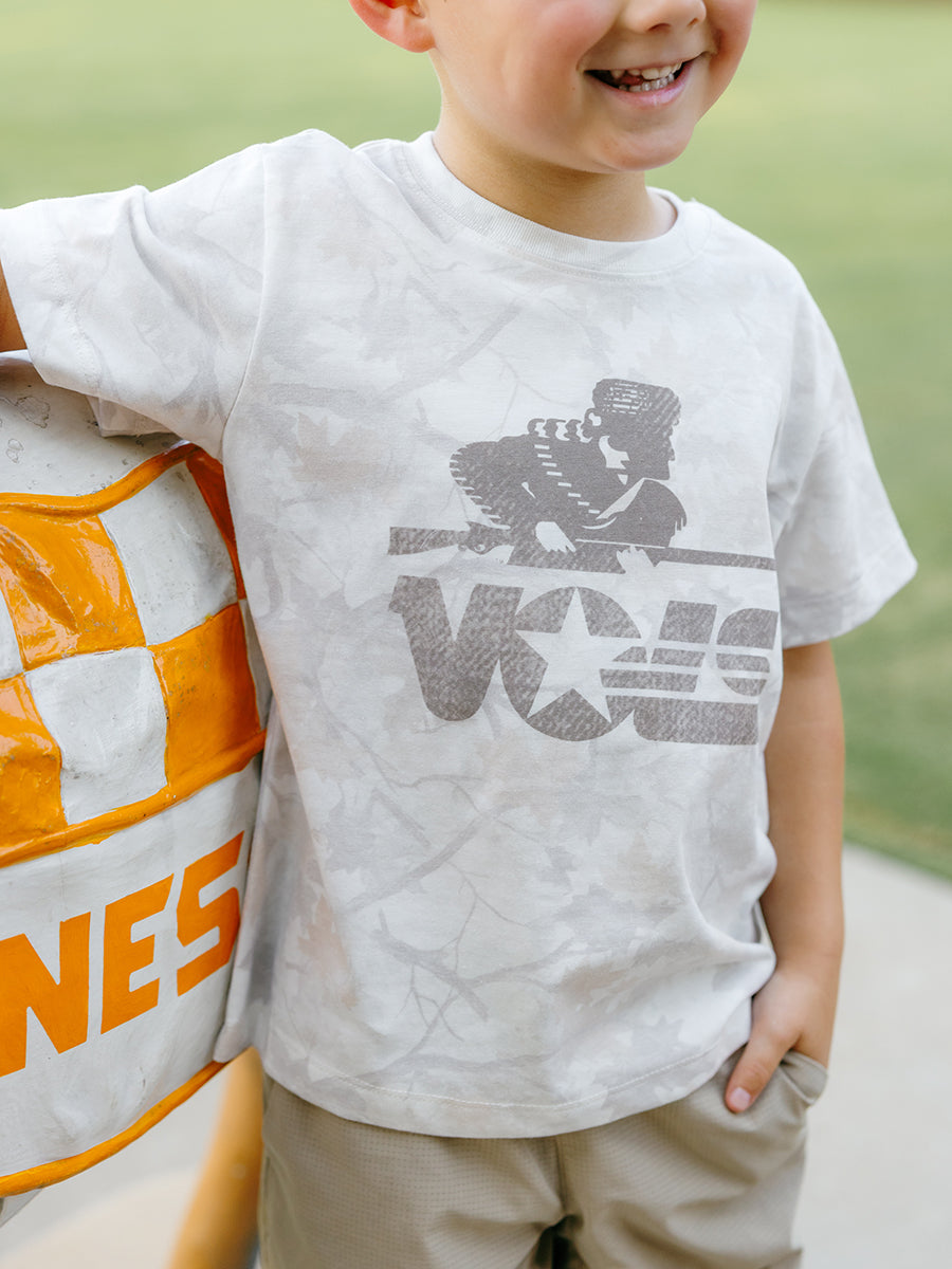 Kids Cream Camo Vols Star Rifleman T-Shirt, Toddler & Youth