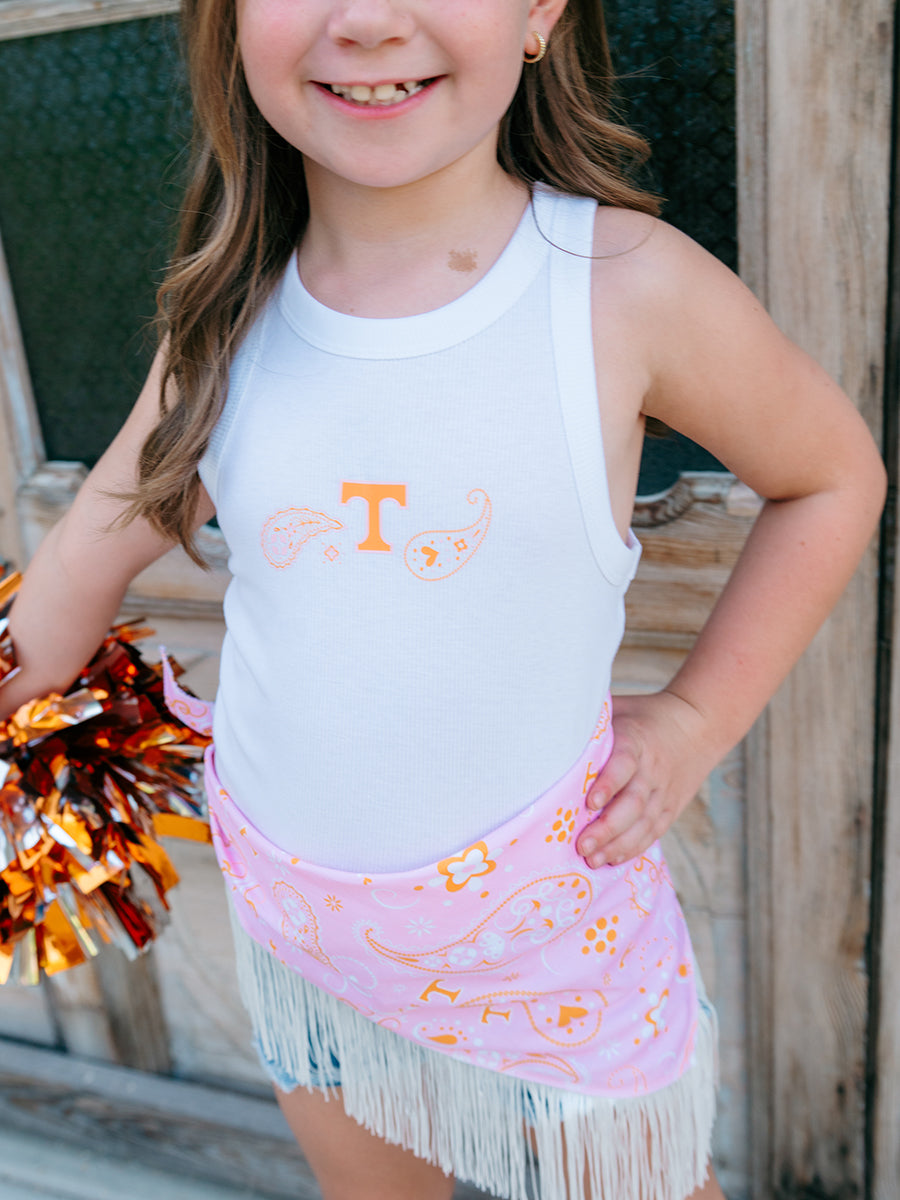 Girls “Power T” Paisley Tank