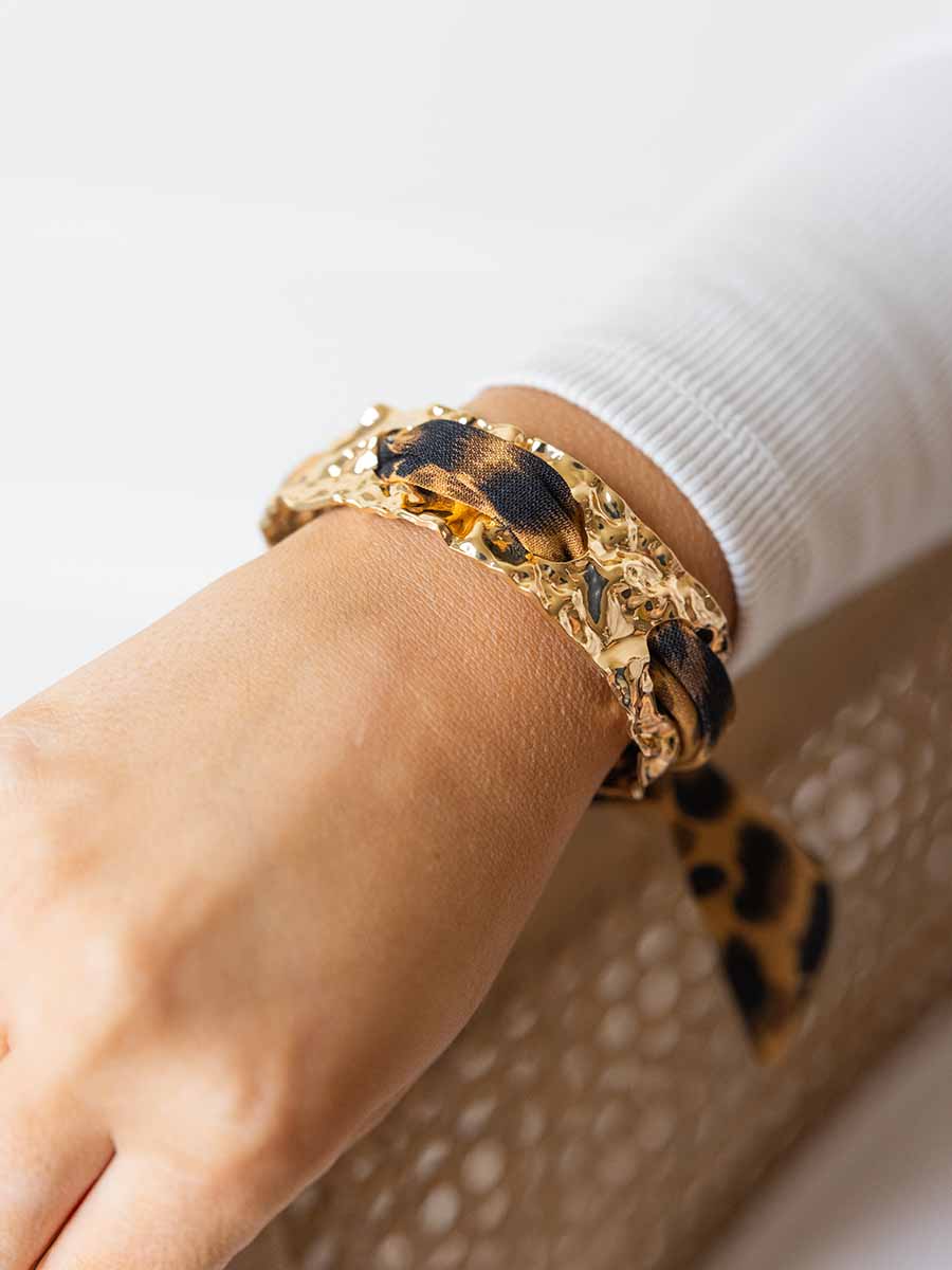 Cheetah Print Scarf Bracelet **Doorbuster**