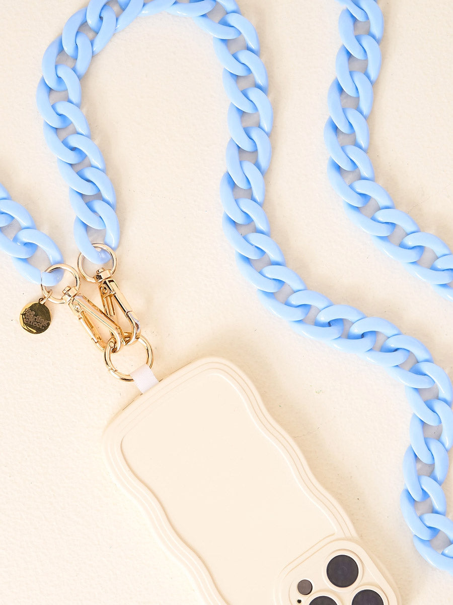 baby blue phone chain