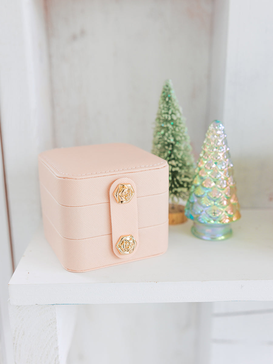 Blush Cube Jewelry Box