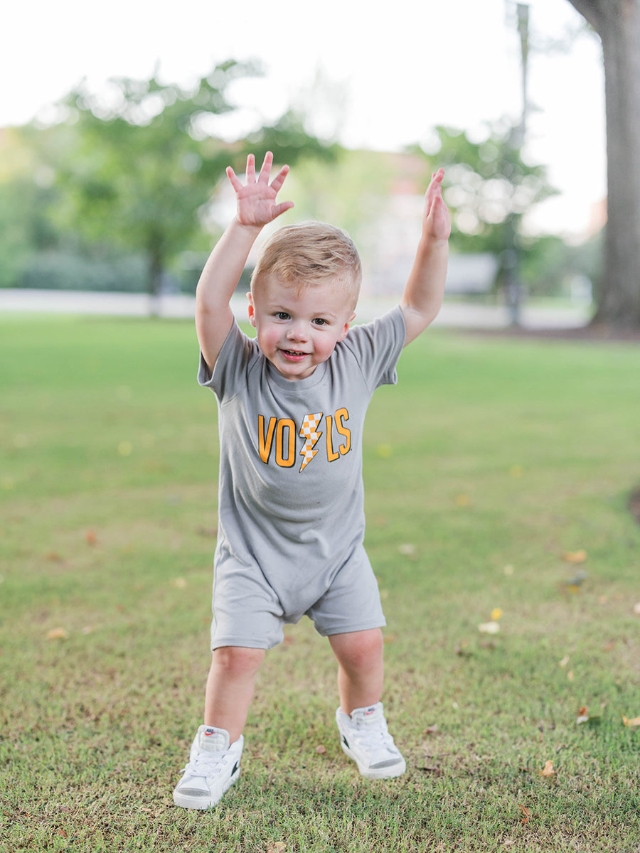 Lightning Bolt "Vols" Shortall Romper