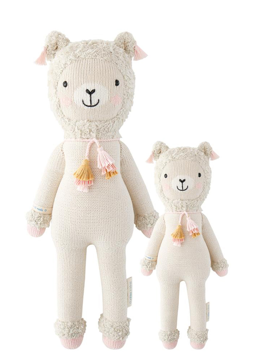 tall and short llama knitted toys