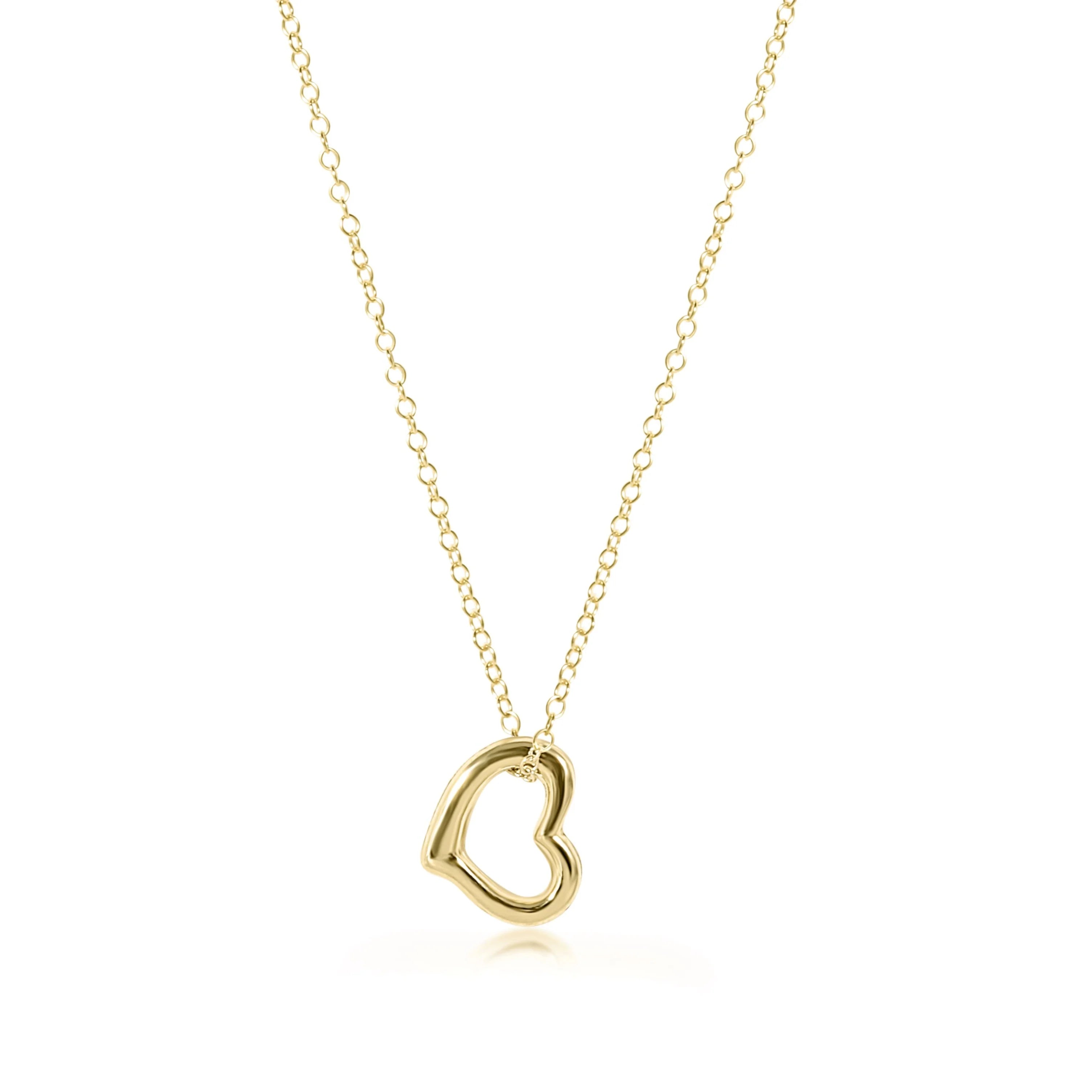 E-Newton Gold Heart Charm on Gold Chain