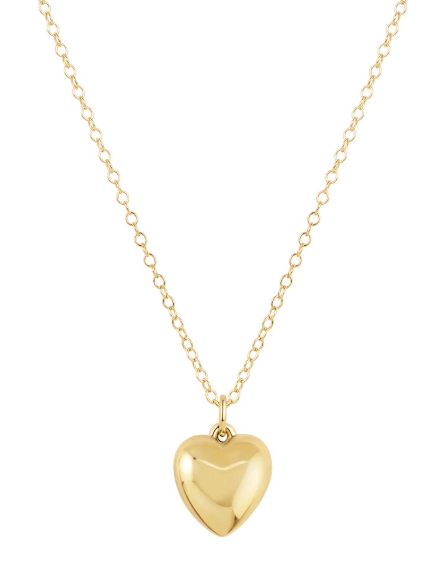 16" Love Plush Charm Gold Necklace (2 Sizes)