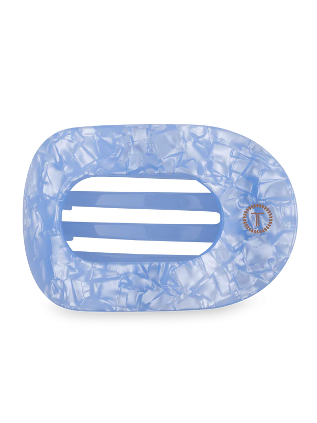 Teleties Blue Lagoon Medium Flat Round Hair Clip