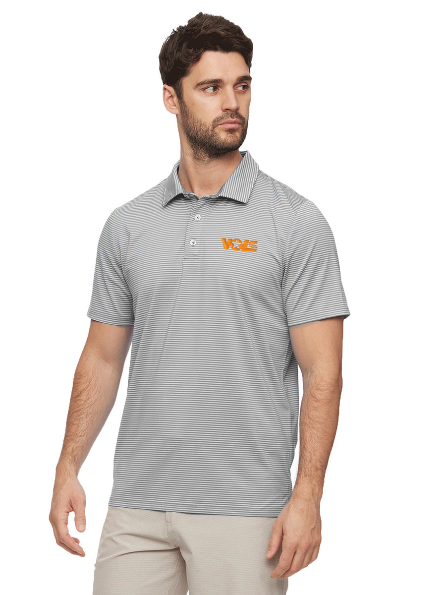 Mens Tennessee Naples Striped Performance Polo