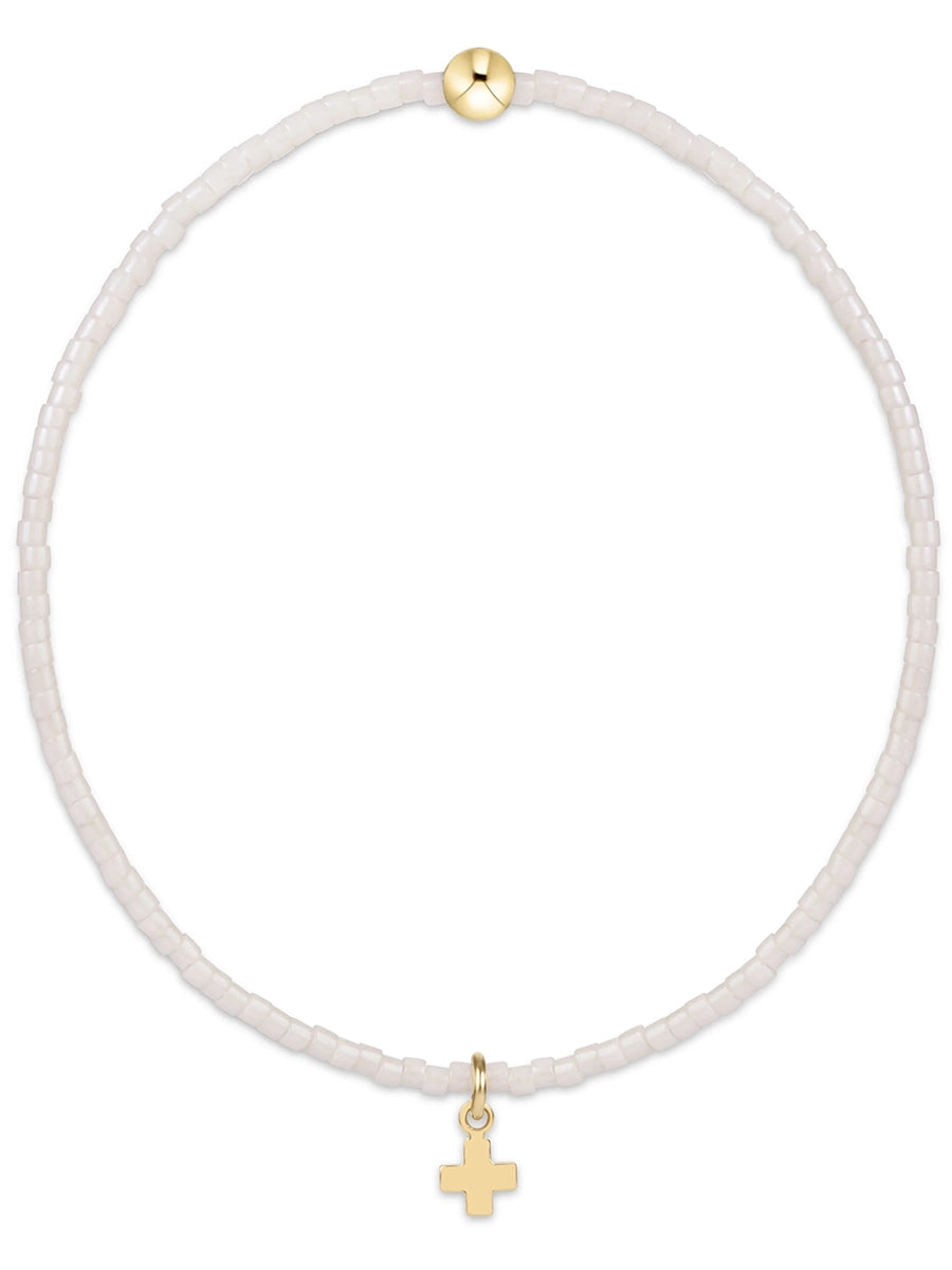 Hope Classic Signature Cross Bracelet-Small Gold Charm (12 Colors)