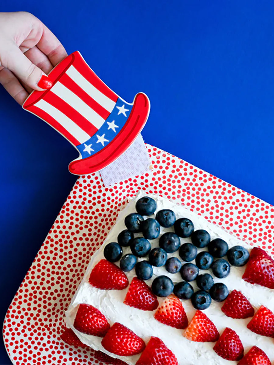 Festive Uncle Sam Hat Attaches to Platter