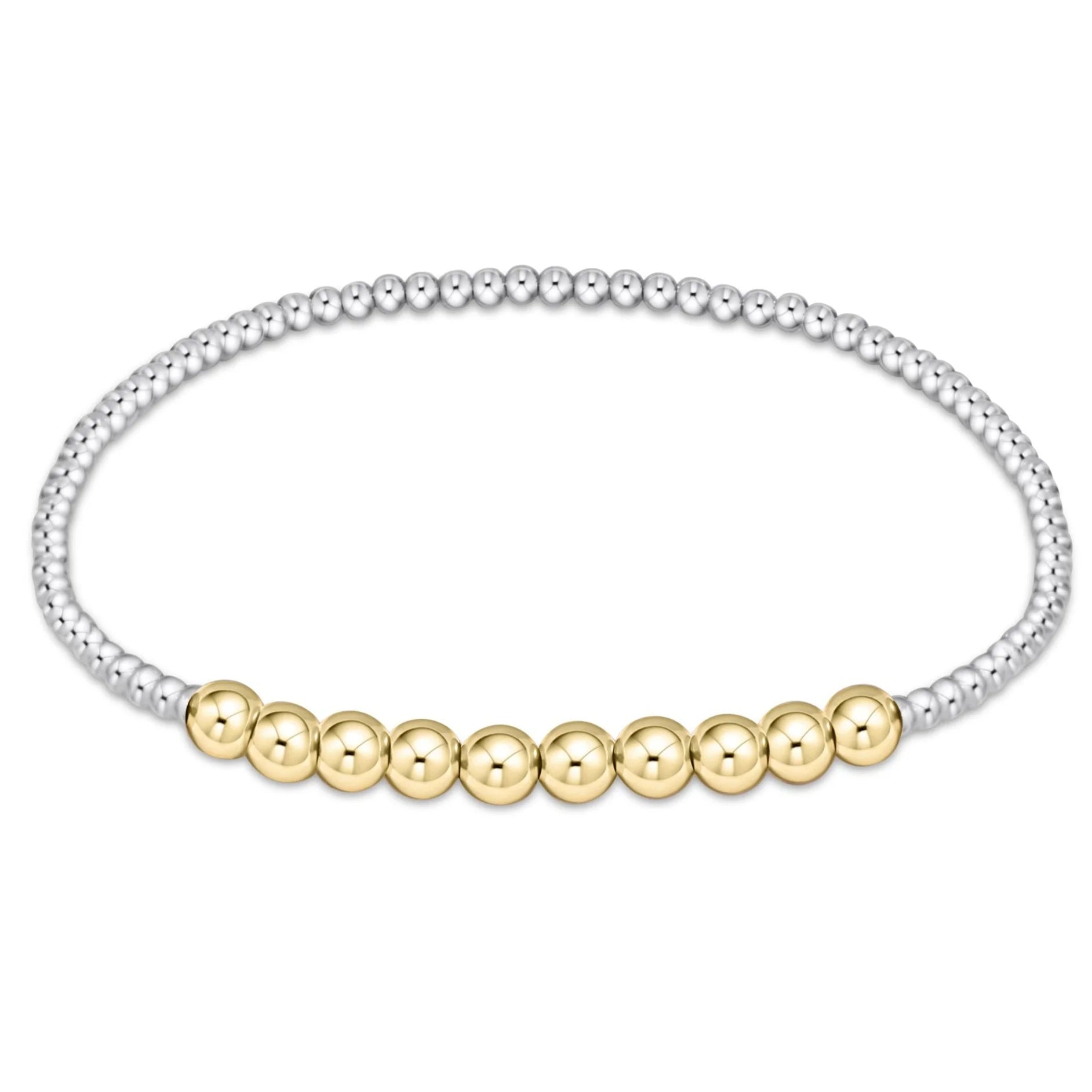 E-Newton Mixed Gold and Silver Beaded Bracelet