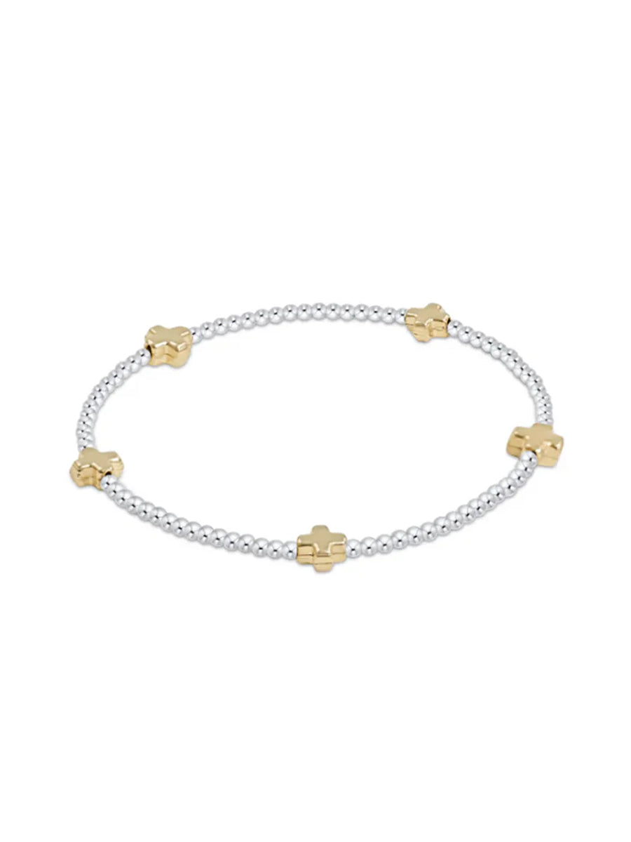 Small Signature Cross 2mm Bracelet (3 Styles)