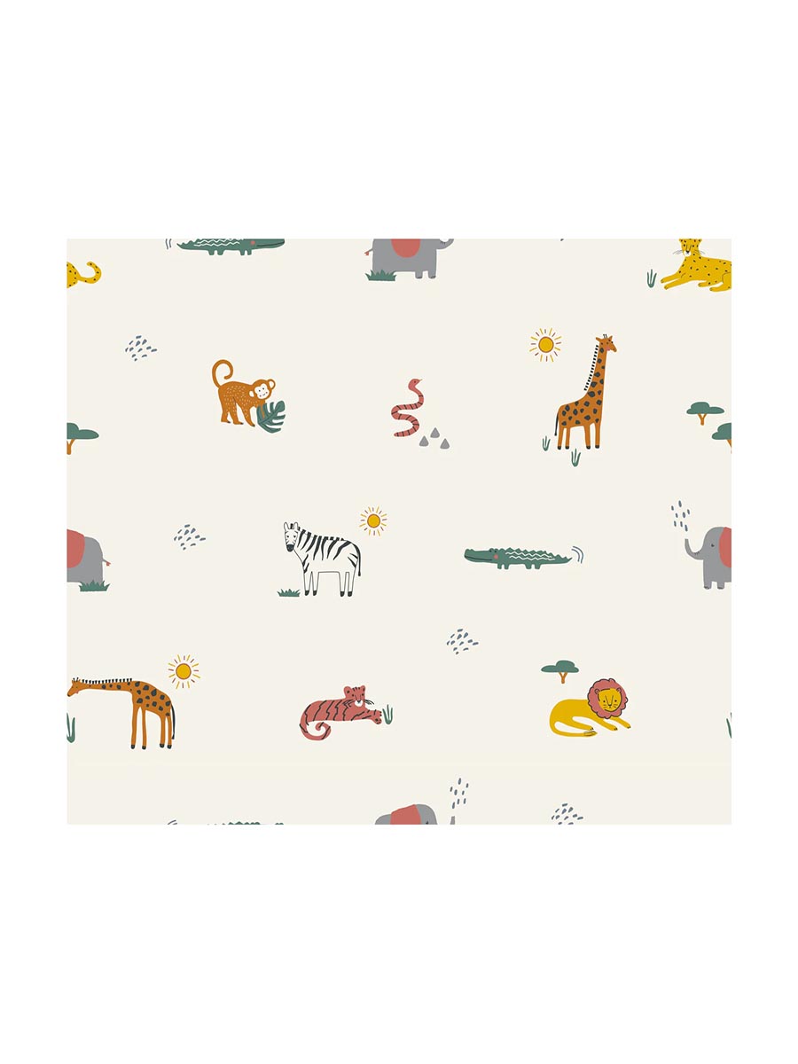 Big Swaddle Blanket with Safari Animals