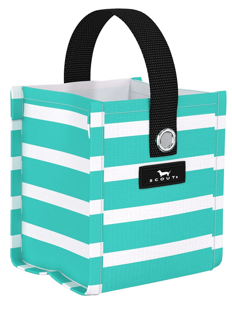 Small Mint Green Striped Gift Bag