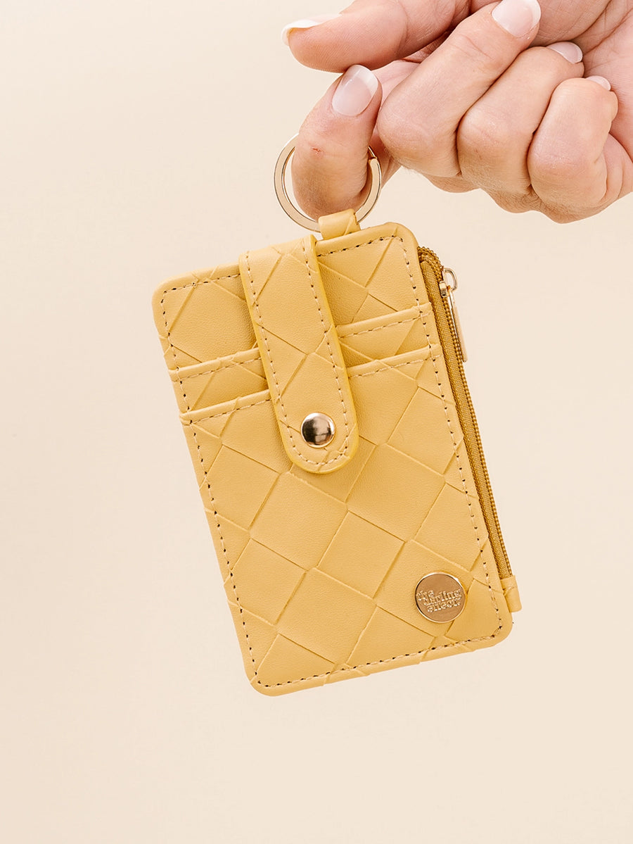 Small Lemon Yellow Key Ring Wallet