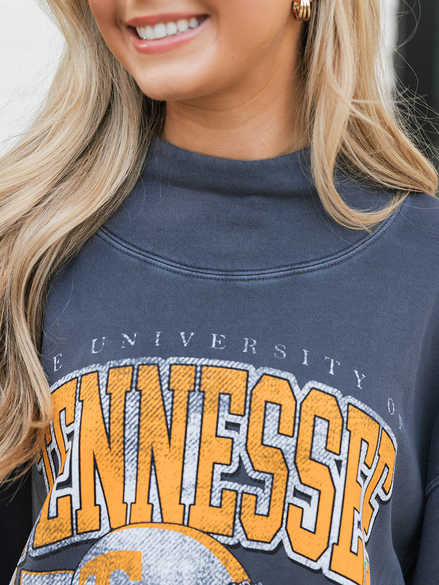 Tennessee Volunteers 1794 Football Helmet Mock-Neck Sweatshirt