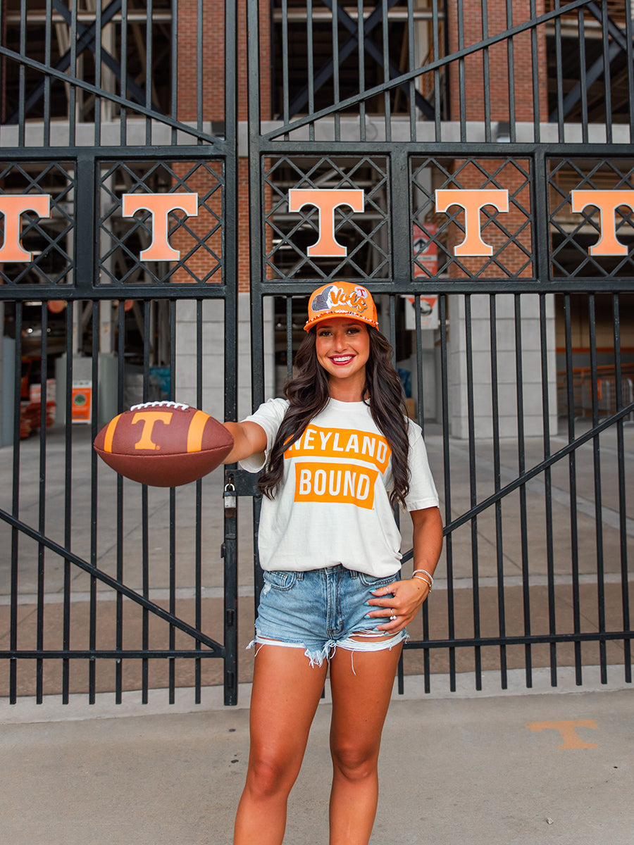 Ivory Tennessee Tee with Big Orange Graphic