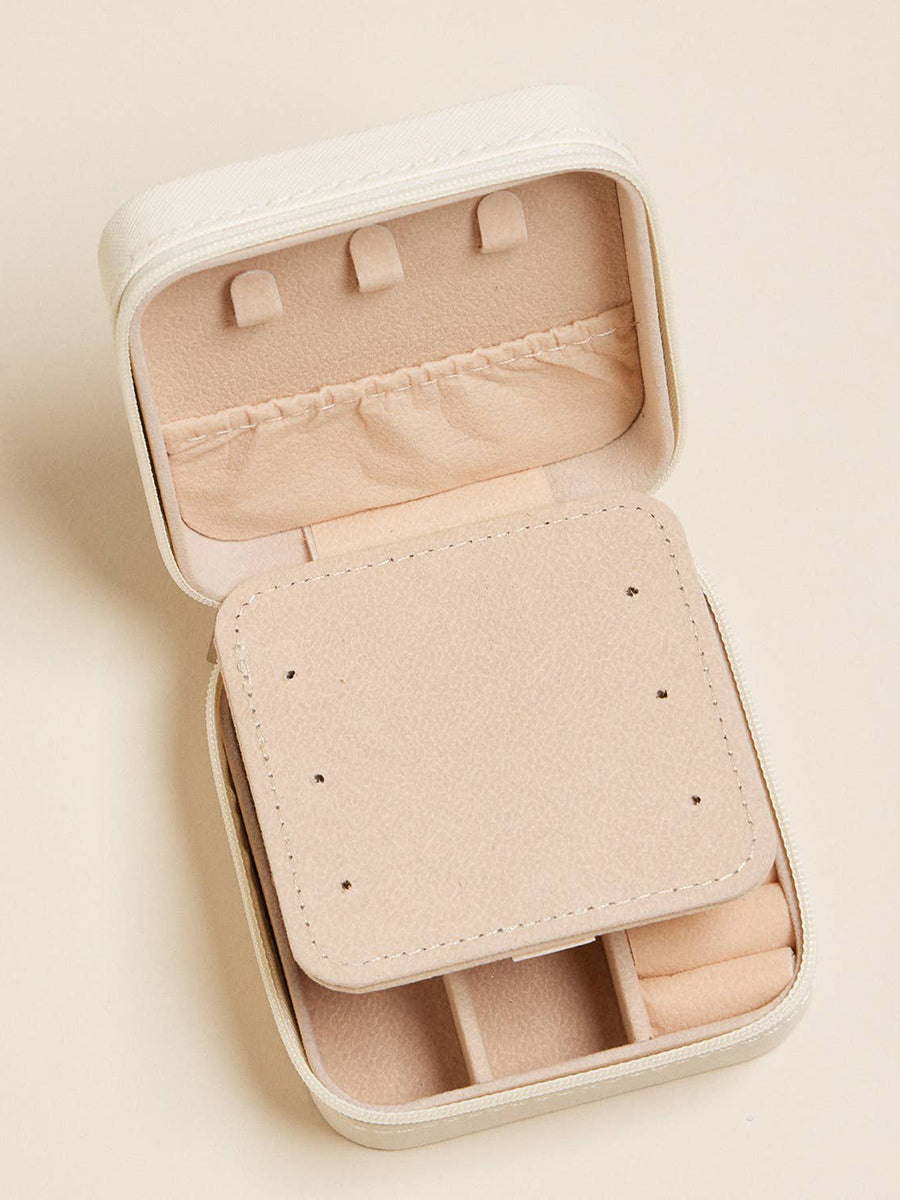 Square Beige Jewelry Box