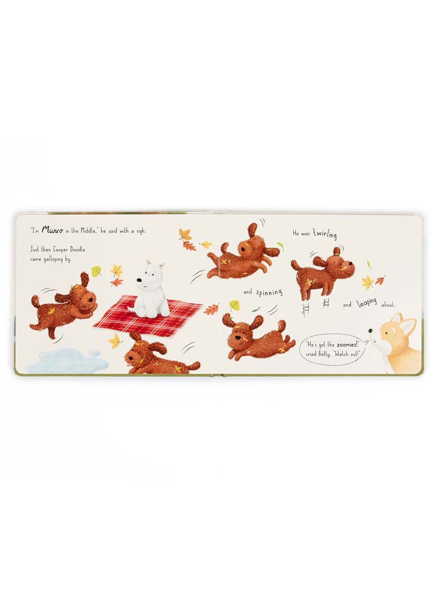 Inside of Jellycat "Munro in the Middle" Book