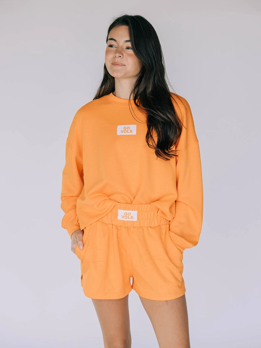 Orange Airy Shorts w/ "Go Vols" Label