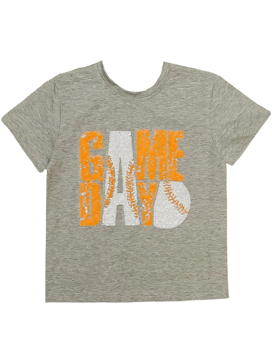 Baseball Gameday Sequin Shirt, Toddler & Youth