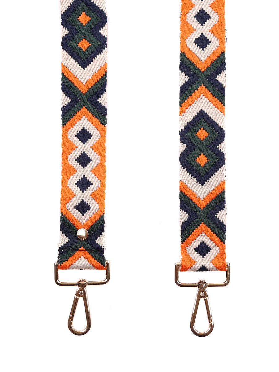 Orange & Green Embroidered Strap