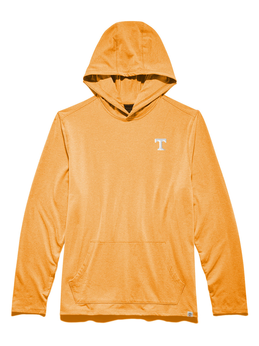 Bright orange Power T mens hoodie