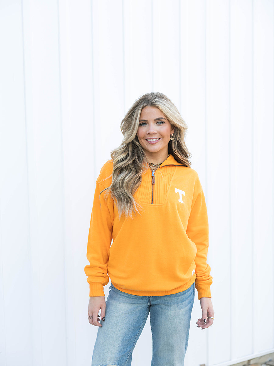 Orange Quarter-Zip Power T Pullover