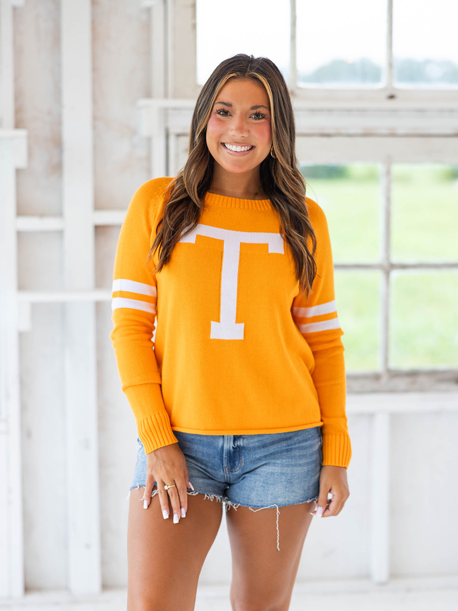 "Power T" Long-Sleeve Varsity Sweater