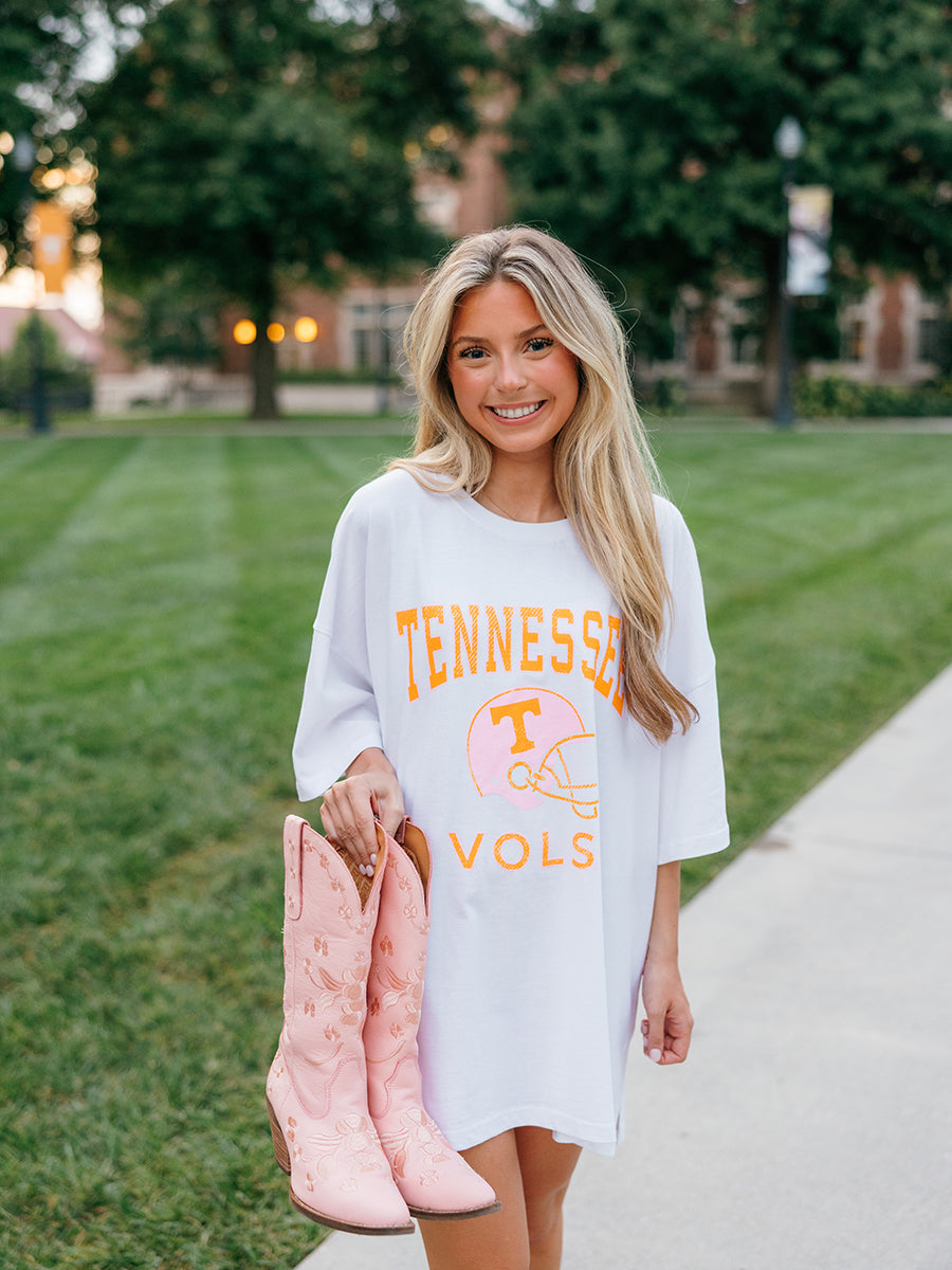 Tennessee Vols Helmet Oversized T-Shirt