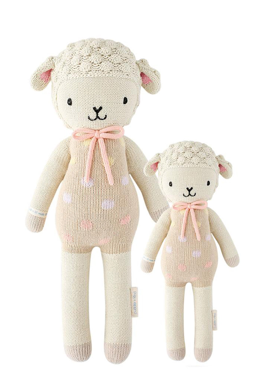 lamb dolls with pink bows