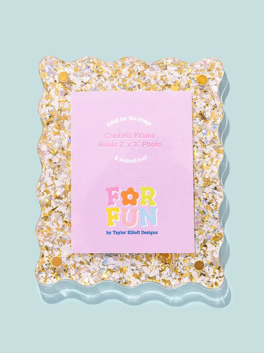 Gold Confetti 2x3 Magnetic Frame