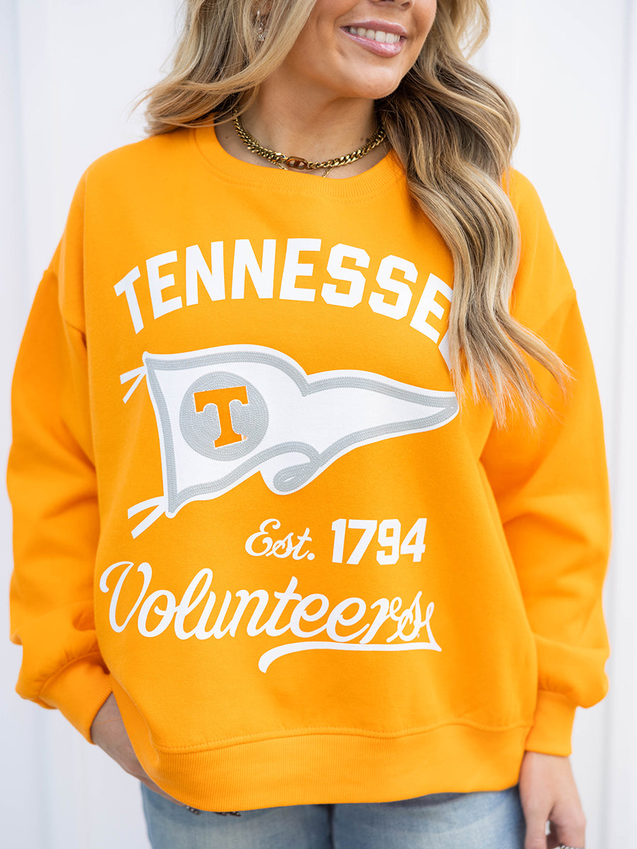 Orange Tennessee Volunteers Pennant Sweatshirt