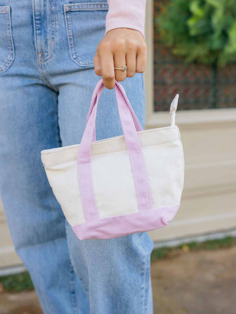 Mini Pink Canvas Tote **Doorbuster**
