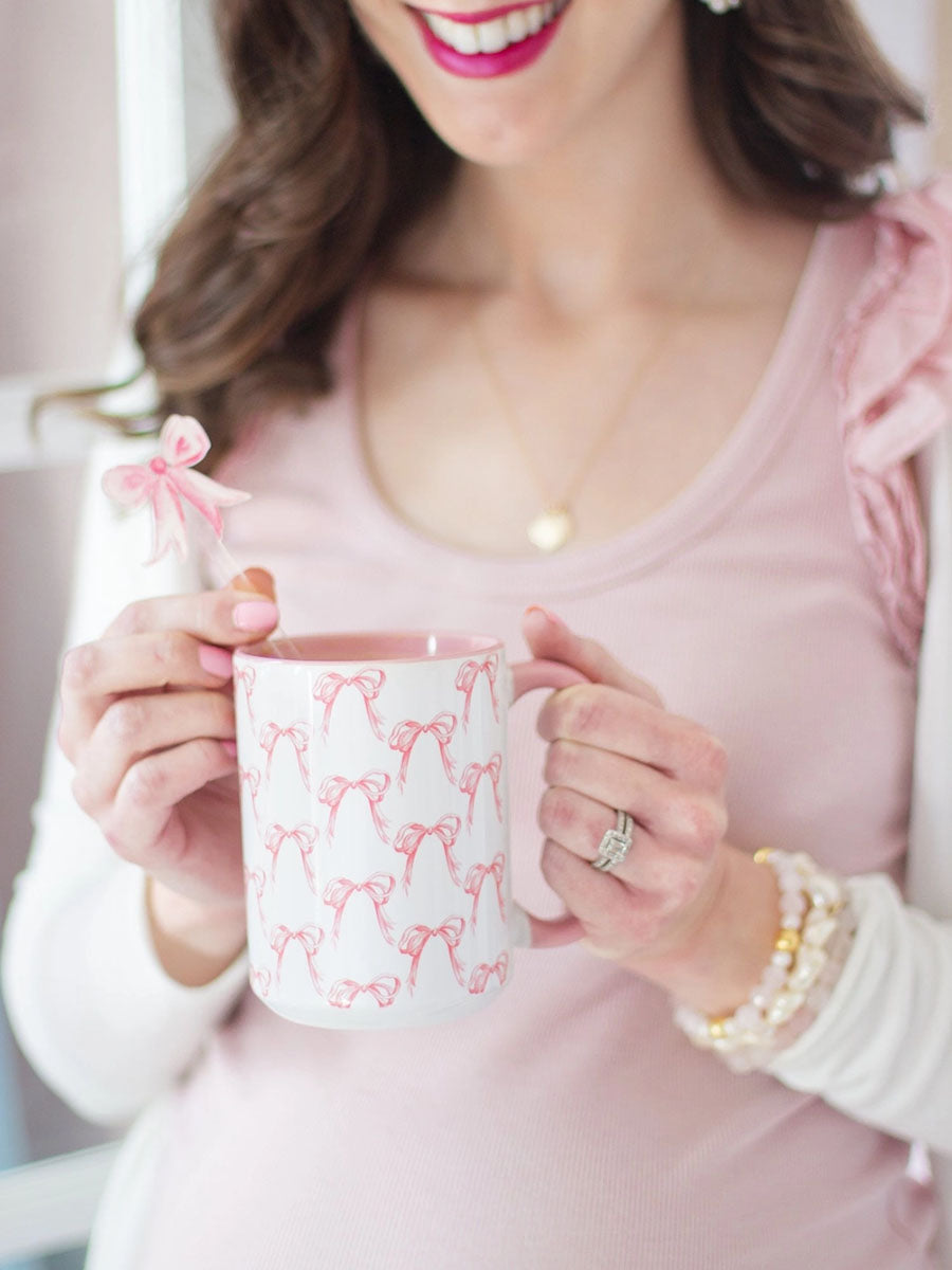 Pink Bows Grandmillennial Tall Mug 