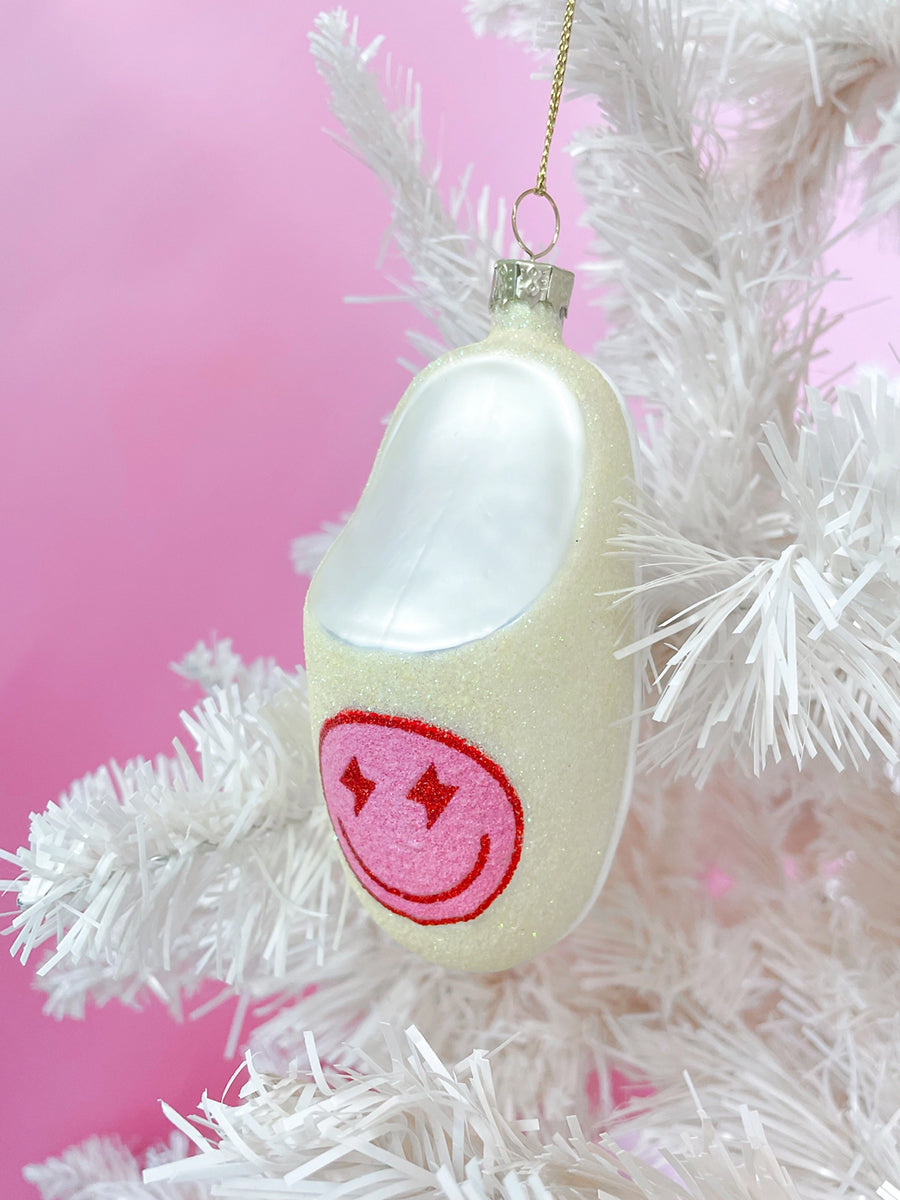 Smiley Face Slipper Ornament