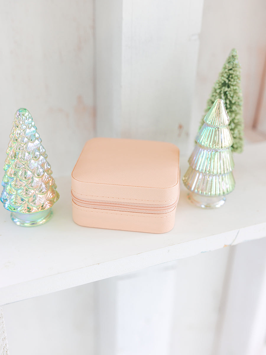 Blush Square Jewelry Box