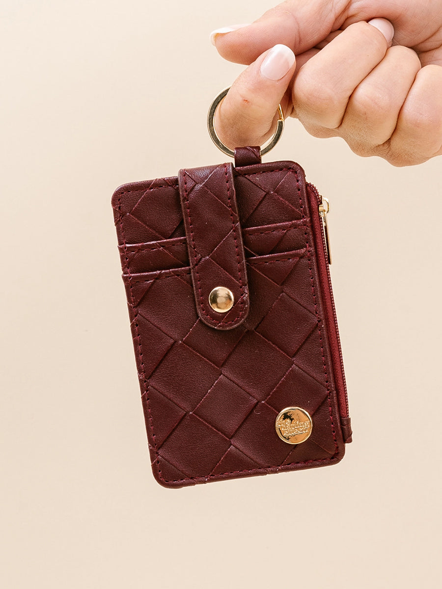 Burgundy Keychain Wallet