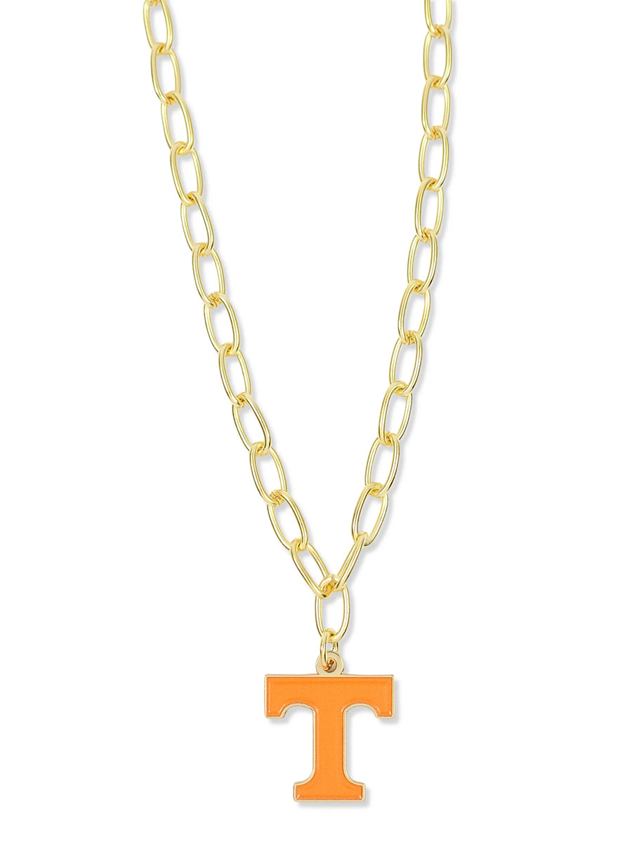 Orange Power T Necklace