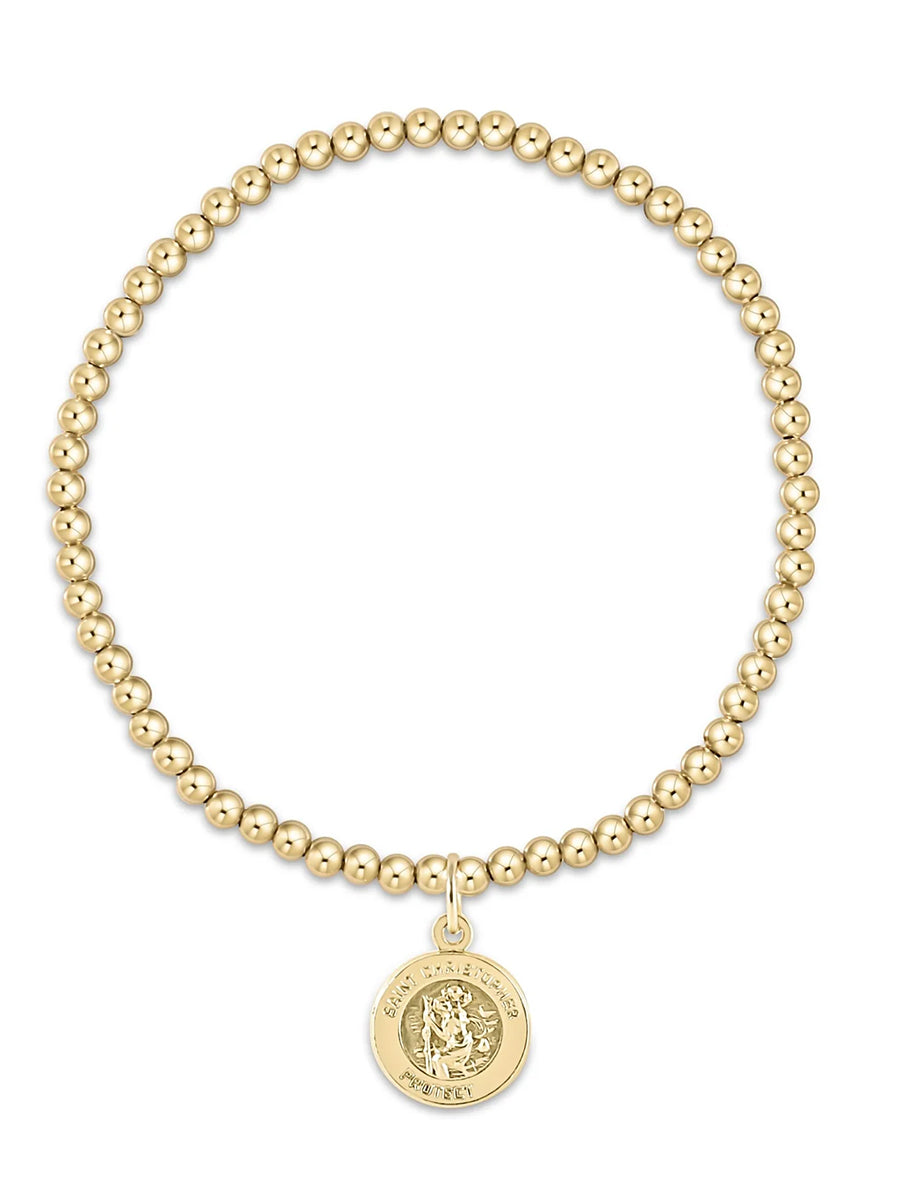 Classic Gold 3mm Protection Gold Disc Bracelet