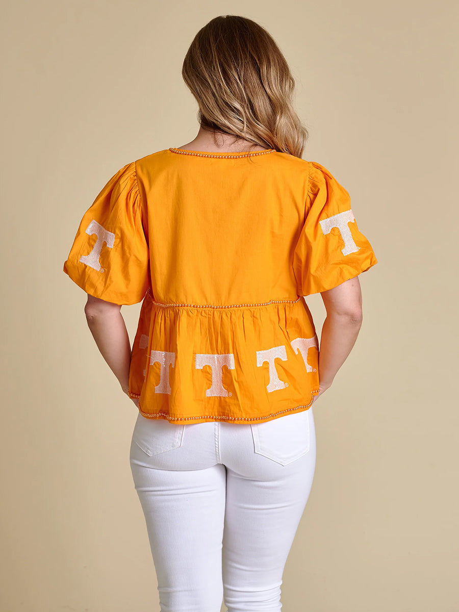 Tennessee Puff Sleeve Peplum Top