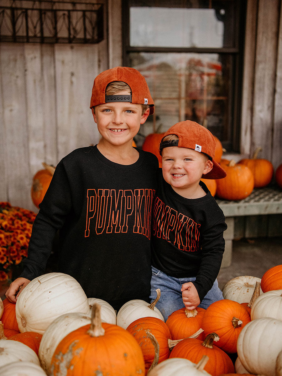 Black Pumpkin Crew, Toddler & Youth